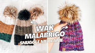 How to KNIT a hat using MALABRIGO and WE ARE KNITTERS Super Chunky YARN  TUTORIAL  CJ Design [upl. by Lativa]