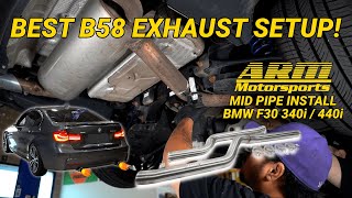 ARM Mid Pipe install for BMW F30 340i and 440i [upl. by Bartley]