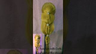 New hairstyle for wedding engagementgeetahairstyles hairstyle beast haircare beauty bunhairstl [upl. by Bonucci]