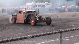 2016 Gulfport Blowout rat rod burnout Souths Gonna do it Again Charlie Daniels [upl. by Anivas383]