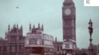 1950s 1960s London Landmarks Houses of Parliament 8mm Home Movies [upl. by Walther194]