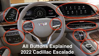 All Buttons Explained 2022 Cadillac Escalade 22 23 2023 [upl. by Chicky934]