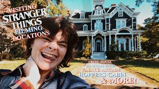 visiting STRANGER THINGS filming locations vlog [upl. by Ateekal]