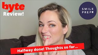 Halfway done with Byte aligners treatment  Part 2  Honest Smiles Program Reviews [upl. by Eenat248]