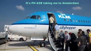 KLM Cityhopper Aer LingusDusseldorfAmsterdamDublinEconomyFokker70A320SEP2014 [upl. by Gingras]