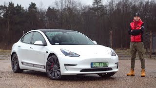 Tesla Model 3 Performance 2021  pierwsza jazda [upl. by Fogarty]