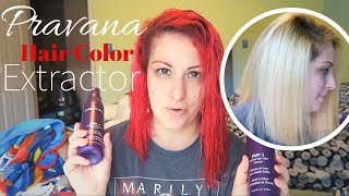 Removing Red Hair Dye  PRAVANA HAIR COLOR EXTRACTOR [upl. by Annawahs794]