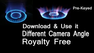 Gas Flame Footage Royalty Free [upl. by Klinges213]