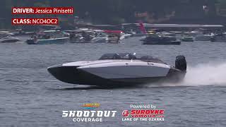 Jessica Pinisetti Hits 126 MPH on run 4 at the Lake of the Ozarks Shootout [upl. by Cindra92]