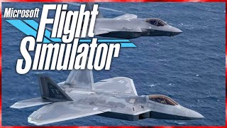 F22 Raptor vs F35 Lightning II  Flight Simulator ᴴᴰ [upl. by Ahtebbat]