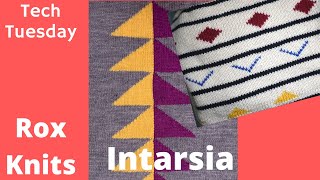 Basics of Intarsia color block Knitting  Technique Tuesday [upl. by Elatia]