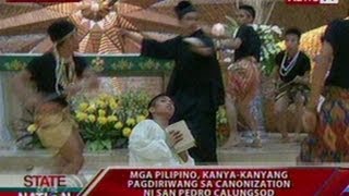 SONA Mga Pilipino kanyakanyang pagdiriwang sa canonization ni San Pedro Calungsod [upl. by Christina]