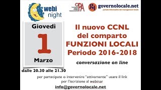 il CCNL delle quotfunzioni localiquot 20162018 [upl. by Tirrell630]