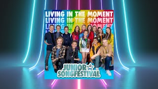 9 FINALISTEN JSF 2022  LIVING IN THE MOMENT 🎶 OFFICIAL LYRICVIDEO  JUNIOR SONGFESTIVAL 2022 🇳🇱 [upl. by Artsa653]