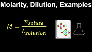 Molarity Dilution Solutions Examples  Chemistry [upl. by Anatnas351]