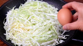 Cabbage with 3 eggs is better than meat Quick simple and delicious dinner recipe [upl. by Knarf]