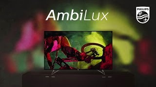 Philips AmbiLux TV Demo of Ambilight Projection halo in Extreme Mode 37m around TV [upl. by Nhguavoj]