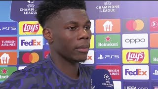 TCHOUAMENI Hablando Español Tras El EMPATE Ante El BAYERN MUNICH CHAMPIONS LEAGUE ⚪️ [upl. by Eelirrem]