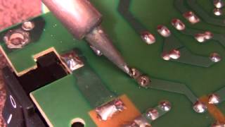 Removal of solder using solder wick [upl. by Llenrrad]