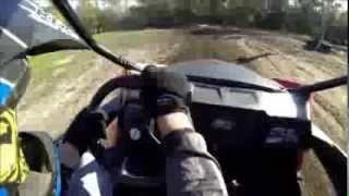 2014 Arctic Cat Wildcat Trail in Action at UTV Track and Awesome View of Suspension at work [upl. by Neiv]