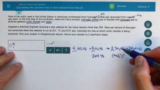 ALEKS  Calculating the Reaction Rate of One Reactant from that of Another [upl. by Eelanna]