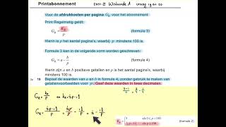 2024II Printabonnement vraag 19 en 20 havo wiskunde A [upl. by Patti]