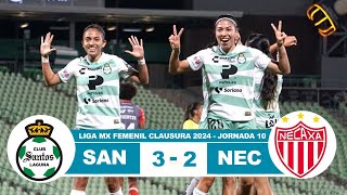 Santos Femenil vs Necaxa 32 Resumen Goles 2024 [upl. by Torre303]