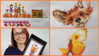 Starting 2 New Autumn Cross Stitch Projects  Simply in Stitches Flosstube [upl. by Iphagenia]