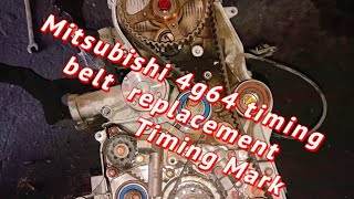 Mitsubishi 4g64 timing belt replacement Timing Mark [upl. by Nivlad863]