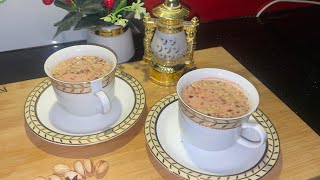 Kashmiri Pink Tea Recipe by FoodwithMood  Gulabi Chai Recipe [upl. by Holmann]