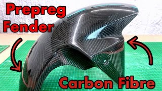 Carbon Fiber Front Mudguard  ZX6R build PT 4 [upl. by Weinrich]