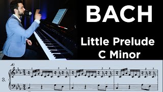 Tutorial BACH Little Prelude in C Minor BWV 999 [upl. by Htebzile]