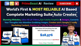 PrimeBeast AI Review Create Websites Videos amp Graphics with AI  100 Legit App [upl. by Yeknarf]