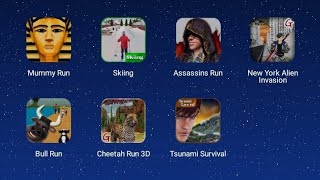 Mummy Run Skiing Assassins Run New York Run Bull Run Cheetah Run 3D Tsunami Survival By Gamelon [upl. by Llennyl712]