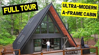 MASSIVE 2Story 1500sqft UltraModern DREAM AFRAME CABIN Full Tour [upl. by Valonia693]