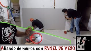 Cómo alisar muros con panel de yeso y tornillos  2 de 3  Drywall [upl. by Ahsyek]