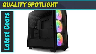 NZXT H7 Elite  CMH71EB02 Mid Tower Gaming Case with RGB Lighting and Tempered Glass [upl. by Ecyac]