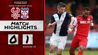 Match Highlights Harriers 01 York City 220220 [upl. by Osicnarf]