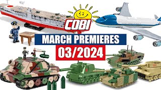 📅 March premieres from COBI  032024  Planes tanks cars cobi bricks [upl. by Reham370]