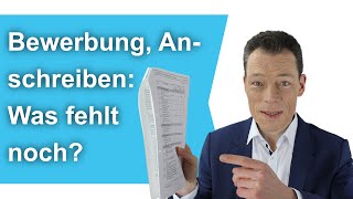 Bewerbung Anschreiben Checkliste Was fehlt noch Muster perfekte Bewerbung  M Wehrle [upl. by Eckart]