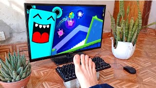 🔴 JUGANDO NIVELES CON LOS PIES Geometry Dash [upl. by Millard]