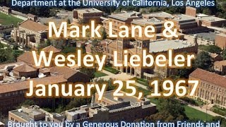 Mark Lane amp Wesley Liebeler debating at UCLA 1251967 [upl. by Leslie]