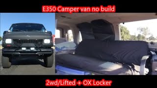 Ford Econoline E350 V10 Camper van no build tour  2wd suspension lift kit  OX Lockerlocking diff [upl. by Nirrek767]