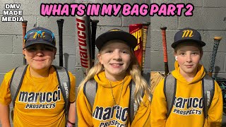 What’s in my BAG Part TWO Marucci Prospects 12U [upl. by Anallij]