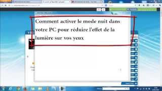 Activer le mode nuit dans windows 7 et windows 8 [upl. by Ahsekat]