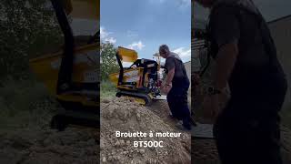 Brouette à moteur BT500C minidumperconstructionminichargeur excavator bulltrackloader [upl. by Analli]