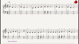 Lightly Row  Easy Piano Sheet Music [upl. by Selima]