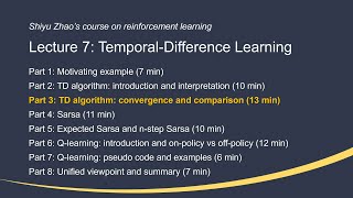 L7 TemporalDifference Learning P3TD algorithm convergence —Mathematical Foundations of RL [upl. by Aivart]