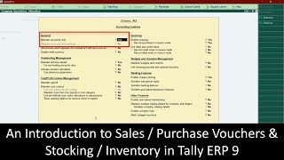 Tally ERP 9 Sales Purchase and Inventory Management  Lesson 8 [upl. by Devora244]