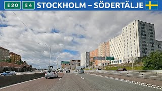 Driving in Sweden Stockholm  Södertälje by E20 and E4 4K [upl. by Ehud]